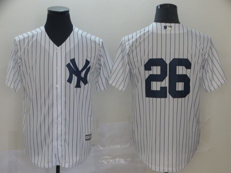 Men New York Yankees #26 Lemahieu White Game MLB Jerseys1->new york yankees->MLB Jersey